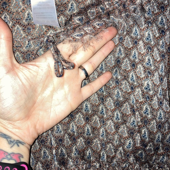 Francesca’s Size Small Brown Paisley Dress Small - Picture 3 of 13